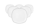 Seltmann Weiden Speiseteller Eckig Lido Black Line ø 26 Cm 6Er Set