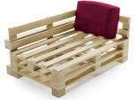 Cuscino Angolare Sfoderabile Per Pallet In Poliestere Bananair 60X40 Cm Rosso