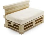 Seduta Cuscino Sfoderabile Per Pallet In Poliestere Bananair 120X80Cm Beige