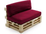 Cuscini Sfoderabile Per Pallet Lotto X2 In Poliestere Bananair 120X80Cm/120X40Cm Rosso