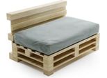 Seduta Cuscino Sfoderabile Per Pallet In Poliestere Bananair 120X80Cm Grigio Chiaro