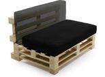 Cuscino Sfoderabile Per Pallet In Poliestere Bananair 120X60 Cm Nero