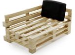 Cuscino Angolare Sfoderabile Per Pallet In Poliestere Bananair 60X40 Cm Nero