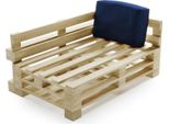 Cuscino Angolare Sfoderabile Per Pallet In Poliestere Bananair 60X40 Cm Blu