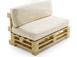 Cuscini Sfoderabile Per Pallet Lotto X2 In Poliestere Bananair 120X80Cm/120X40Cm Beige