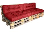 Cuscini Per Pallet Lotto X2 In Poliestere Bananair 120X80Cm/120X40Cm Rosso
