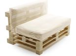 Cuscino Sfoderabile Per Pallet In Poliestere Bananair 120X60 Cm Beige