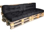 Cuscini Per Pallet Lotto X2 In Poliestere Bananair 120X80Cm/120X40Cm Nero