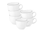Seltmann Weiden Kaffeetassen Lido Black Line 220 Ml 6Er Set