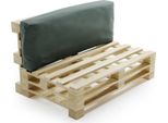 Schienale Cuscino Sfoderabile Per Pallet In Poliestere Bananair 120X40Cm Grigio Scuro