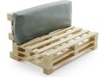 Schienale Cuscino Sfoderabile Per Pallet In Poliestere Bananair 120X40Cm Grigio Chiaro