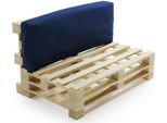 Schienale Cuscino Sfoderabile Per Pallet In Poliestere Bananair 120X40Cm Blu