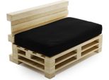 Seduta Cuscino Sfoderabile Per Pallet In Poliestere Bananair 120X80Cm Nero