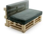 Cuscino Sfoderabile Per Pallet In Poliestere Bananair 120X60 Cm Grigio Scuro