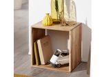 Finebuy Mensola In Piedi In Legno Massiccio 43,5 Cm Mensola A Cubo Mensola In Legno Prodotto Naturale Tavolino Stile Country