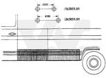Piastra Di Riparazione Per Pannelli Laterali Van Wezel Adatta Per MERCEDES-BENZ T2/L Furgone/Station Wagon T2/L Piattaforma/Telaio T2/L Veicolo Comunale