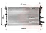 Van Wezel 18002218 Radiatore Acqua Radiatore Motore Per Ford Fiesta Mk4 Hatchback (Jas, Jbs) Fiesta Mk4 (J3S, J5S) Per Mazda 121 Iii (Jasm, Jbsm)