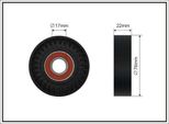 Caffaro 02-00 Puleggia Folle Cinghia A V 76Mm Per MERCEDES-BENZ Classe A (W169) Classe A (W168) Classe B (W245) Vaneo (414) Per Opel