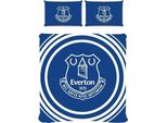 Everton Fc - Set Di Biancheria Da Letto, Pulse BS2467 (Letto Matrimoniale) (Bianco/Blu Reale)