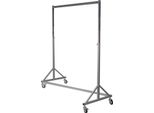 Appendiabiti Professionale Appendiabiti Grigio Molto Robusto Regolabile In Altezza Asta Appendiabiti 133 Cm Portata 150 Kg