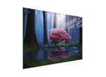 Tagliere Piastra Di Copertura Per Fornelli Tagliere In Vetro Multiplo 30X22 Cm Alberi Forestali