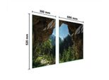 Piastre Coprifornelli 2 Pezzi 90X52 Ceramica Coprifornelli Tagliere Vetro Paesaggio Foresta
