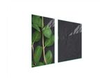 Piastre Coprifornelli 2 Pezzi 90X52 Coprifornelli In Ceramica Tagliere In Vetro Ardesia Menta