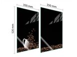 Piastre Copri Fornelli 2 Pezzi 35X52 Ceramica Copri Piano Cottura Vetro Tagliere Caffè Nero