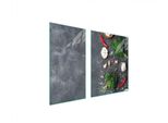 Piastre Coprifornelli 2 Pezzi 90X52 Ceramica Coprifornelli Tagliere In Vetro Ardesia Cucina