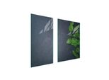 Piastre Coprifornelli 2 Pezzi 75X52 Coprifornelli In Ceramica Tagliere In Vetro Ardesia Fogliame