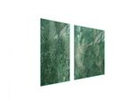 Piastre Copri Fornelli 2 Pezzi 90X52 Copri Piano Cottura In Ceramica Tagliere In Vetro Ardesia Turchese