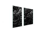 Piastre Copri Fornelli 2 Pezzi 75X52 Ceramica Copri Piano Cottura Vetro Tagliere Pietre Nero