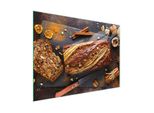 Tagliere Piastra Copriforno Tagliere Multiglass 30X22 Cm Pane Marrone
