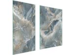 Piastre Copri Fornelli 2 Pezzi 75X52 Copri Piano Cottura In Ceramica Tagliere In Vetro Marmo Grigio