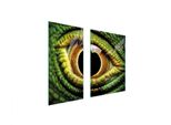 Piastre Copri Fornelli 2 Pezzi 75X52 Ceramica Copri Piano Cottura Tagliere In Vetro Occhio Verde