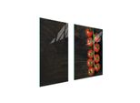 Piastre Copri Fornelli 2 Pezzi 75X52 Copri Piano Cottura In Ceramica Tagliere In Vetro Legno Pomodori
