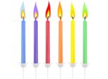 Decor-Cake | Set Di Candele Di Compleanno - 6 Pezzi - Fiamme Colorate - Effetto Magico Per Le Torte