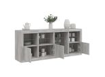 Maison Exclusive - Credenza Con Luci Led Grigio Sonoma 164X37X67 Cm