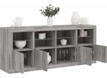 Maison Exclusive - Credenza Con Luci Led Grigio Sonoma 163X37X67 Cm