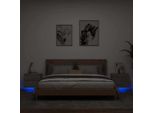 Maison Exclusive - Comodini Da Parete Con Luci Led, 2 Pezzi, Grigio Sonoma