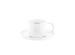 Mulex Set Di Tazze Da Moka Da 12 Pezzi Con Piattino In Porcellana Set Da Moka Da 100 Ml Bianco/Argento