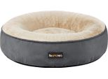 Letto Per Cani Feandrea, Letto Per Gatti, Ciambella, Ø 50 Cm, Grigio Scuro