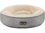 Letto Per Cani Feandrea, Letto Per Gatti, Ciambella, Ø 50 Cm, Grigio Chiaro