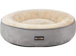 Letto Per Cani Feandrea, Letto Per Gatti, Ciambella, Ø 60 Cm, Grigio Chiaro