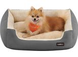 Cuccia Per Cani Feandrea, Cuscino Reversibile, 65 X 55 X 20 Cm, Grigio Scuro