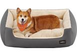 Cuccia Per Cani Feandrea, Cuscino Reversibile, 80 X 65 X 20 Cm, Grigio Scuro