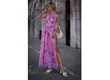 Made Of Emotion Maxi Abito Da Donna Epnep M781 Viola Xl