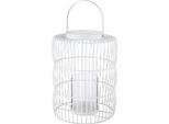 Casablanca Windlicht, "Stage"", Metall, Weiß, , H. 44 Cm, D. 24 Cm 69130"