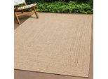 The Living Store Tappeto 120X170 Cm Effetto Juta Per Interni Ed Esterni