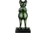 Tierfigur Casablanca BY Gilde "Skulptur Frog", GrüN, B:32Cm H:68Cm T:30Cm, Kunstharz, Dekofiguren, Auf Marmorbase